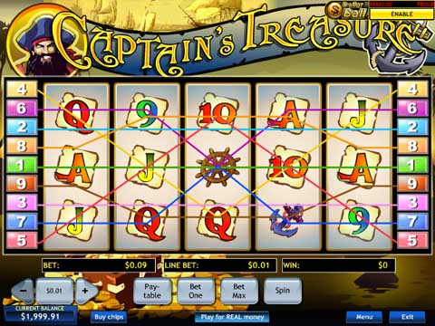 Captian Treasure Pokie Game